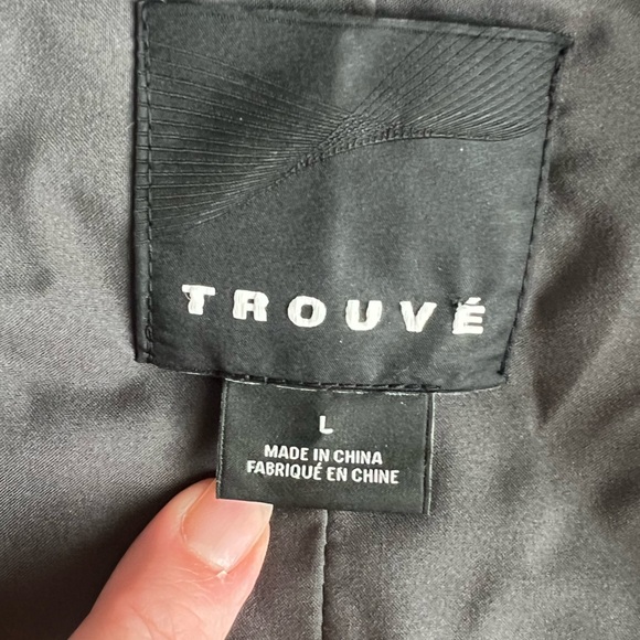 Trouvé sleeveless wool blend long vest jacket with lapel and hook closure Large - Picture 6 of 14